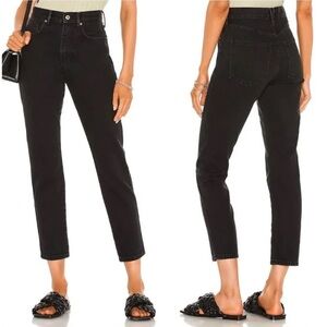 We the Free Stove Pipe Jean Black Out Wash Size 29 Cropped Revolve Style